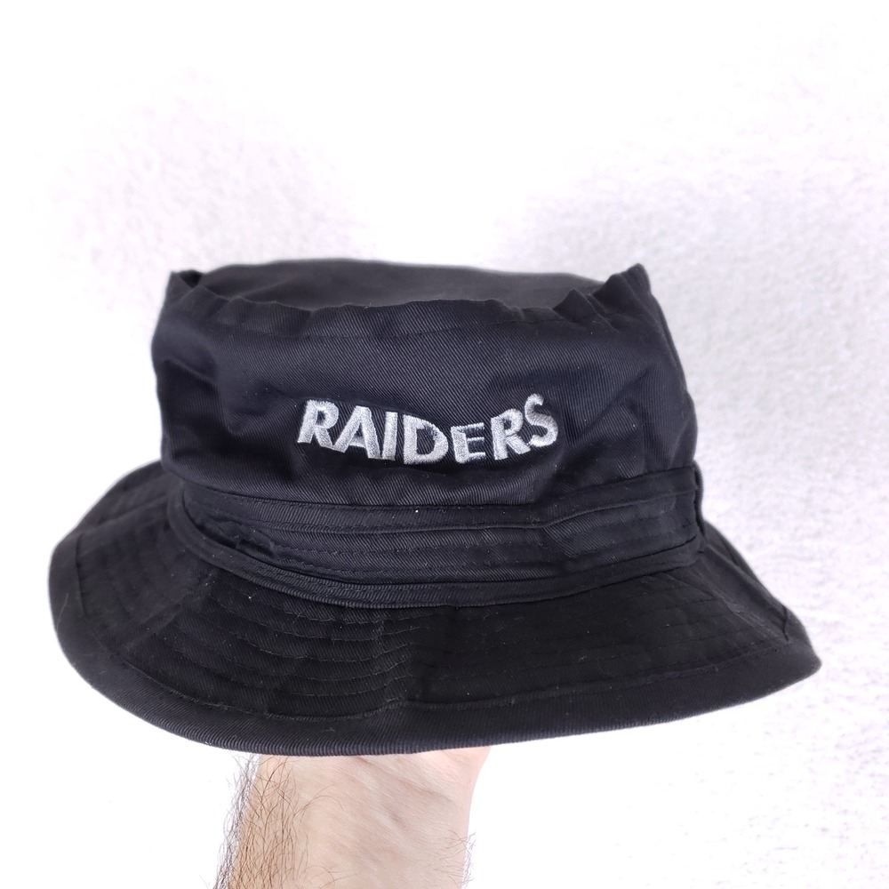 Headmaster Raiders Bucket Hat Unisex XL Black Embroidered Football Gorpcore Sun